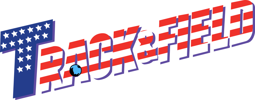Track & Field logo for Commodore 64